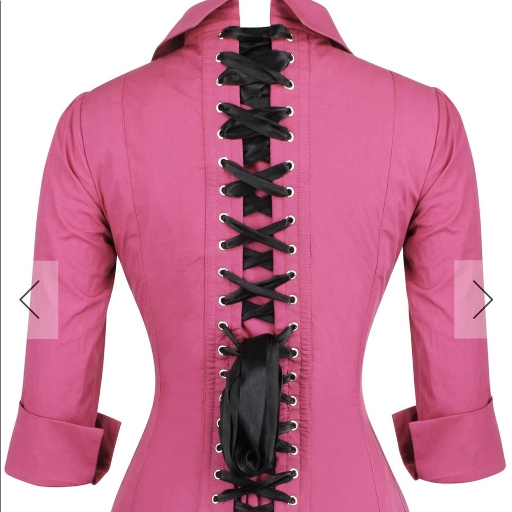 Nwt Corset Story Dry Rose Corset Shirt — image 4 of 8